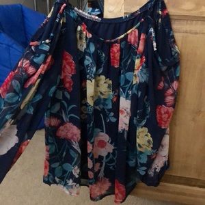 Floral off the shoulder blouse